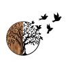 Decorative Wooden Wall Accessory, Black & Walnut, 92x71 cm