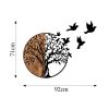 Decorative Wooden Wall Accessory, Black & Walnut, 92x71 cm