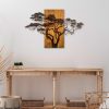 Hand-Painted Wooden Wall Art, 90x58 cm | 100% Wood Decor