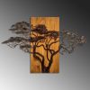 Hand-Painted Wooden Wall Art, 90x58 cm | 100% Wood Decor
