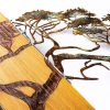 Hand-Painted Wooden Wall Art, 90x58 cm | 100% Wood Decor