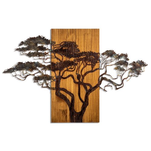 Hand-Painted Wooden Wall Art, 90x58 cm | 100% Wood Decor