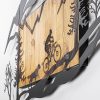 Decorative Wooden Wall Accessory, Walnut & Black, 110x3x65