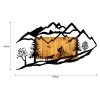 Decorative Wooden Wall Accessory, Walnut & Black, 110x3x65