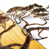 Hand-Painted Wooden Wall Accessory, 144x70 cm, 100% Wood