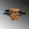 Decorative Wooden Wall Accessory, Black & Walnut, 144 cm