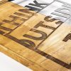 Walnut & Black Wooden Wall Decor, 42 x 58 cm | 50% Wood & Metal | Unique Rustic Design for Any Space