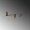 Antiqued Hand-Painted Metal Wall Art Set (3 Pieces)