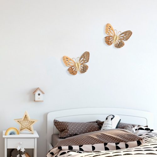 Hand-Painted Metal Wall Accessory, 32 x 29 cm | 100% Metal, 1.5 mm | Unique Decorative Art for Home