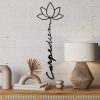 Elegant Black Metal Wall Decor, 21 x 60 cm | Durable 1.5mm