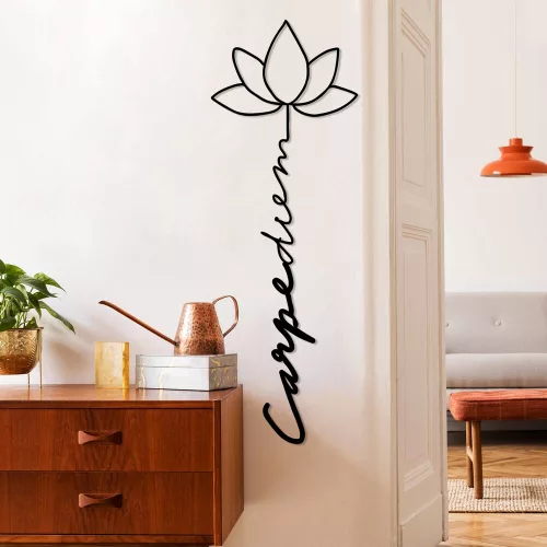 Elegant Black Metal Wall Decor, 21 x 60 cm | Durable 1.5mm