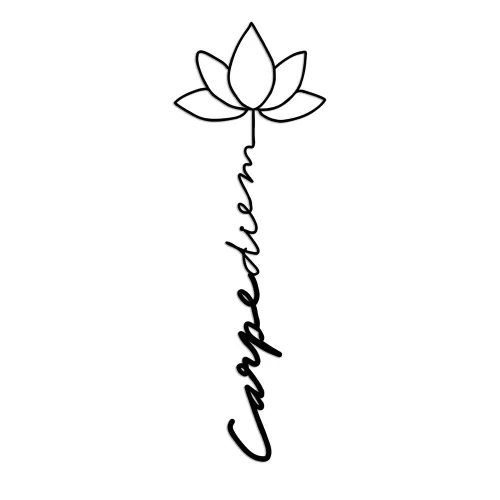 Elegant Black Metal Wall Decor, 21 x 60 cm | Durable 1.5mm