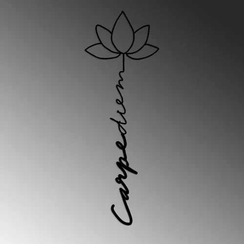 Elegant Black Metal Wall Decor, 21 x 60 cm | Durable 1.5mm