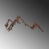 Hand-Painted Metal Wall Accessory, 45x70 cm, Antiquation