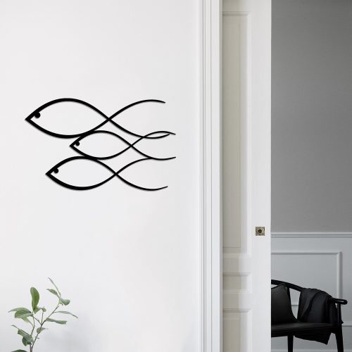 Black Metal Wall Decor, 50 x 30 cm, 100% Metal, Stylish