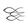 Black Metal Wall Decor, 50 x 30 cm, 100% Metal, Stylish