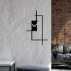 Elegant Black Metal Wall Clock, 49 x 30 cm | Silent Mechanism, 100% Metal, Perfect for Home Decor