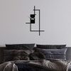 Elegant Black Metal Wall Clock, 49 x 30 cm | Silent Mechanism, 100% Metal, Perfect for Home Decor