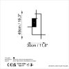Elegant Black Metal Wall Clock, 49 x 30 cm | Silent Mechanism, 100% Metal, Perfect for Home Decor