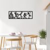 Black Metal Wall Decor, 60 x 19 cm, 100% Metal | Stylish & Durable Wall Accessory for Home