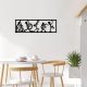Black Metal Wall Decor, 60 x 19 cm, 100% Metal | Stylish & Durable Wall Accessory for Home
