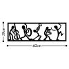 Black Metal Wall Decor, 60 x 19 cm, 100% Metal | Stylish & Durable Wall Accessory for Home
