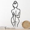 Black Metal Wall Accessory | 100% Metal, 72 x 26 cm | Unique Design for Modern Decor