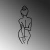 Black Metal Wall Accessory | 100% Metal, 72 x 26 cm | Unique Design for Modern Decor