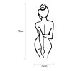 Black Metal Wall Accessory | 100% Metal, 72 x 26 cm | Unique Design for Modern Decor