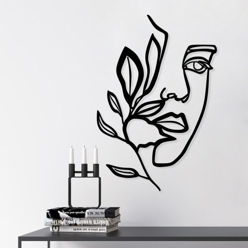 Elegant Black Metal Wall Decor Accessory | 46 x 56 cm | 100% Metal, 1.5 mm Thick