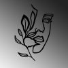 Elegant Black Metal Wall Decor Accessory | 46 x 56 cm | 100% Metal, 1.5 mm Thick