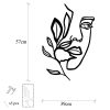 Elegant Black Metal Wall Decor Accessory | 46 x 56 cm | 100% Metal, 1.5 mm Thick