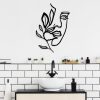 Elegant Black Metal Wall Decor Accessory | 46 x 56 cm | 100% Metal, 1.5 mm Thick