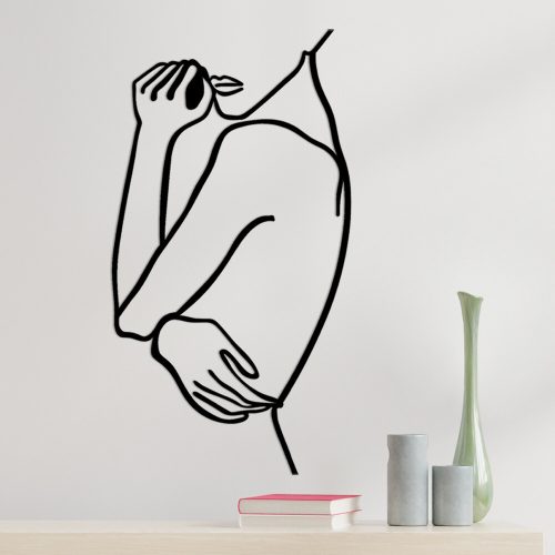 Decorative Black Metal Wall Accessory, 70 x 38 cm