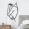 Decorative Black Metal Wall Accessory, 70 x 38 cm