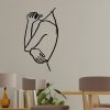 Decorative Black Metal Wall Accessory, 70 x 38 cm