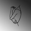 Decorative Black Metal Wall Accessory, 70 x 38 cm