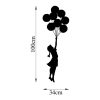 Black Metal Wall Decor, 100 x 34 cm, 100% Metal