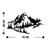 Black Metal Wall Decor, 40 x 70 cm, 100% Metal, Stylish