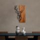 Elegant Wooden Wall Accessory, Walnut & Black, 33x58 cm