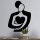 Black Metal Wall Accessory, 70 x 52 cm, 100% Metal