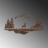 Hand-Painted Metal Wall Accessory, Antiquation, 38x70 cm
