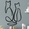 Black Metal Wall Accessory, 72 x 48 cm, 100% Metal