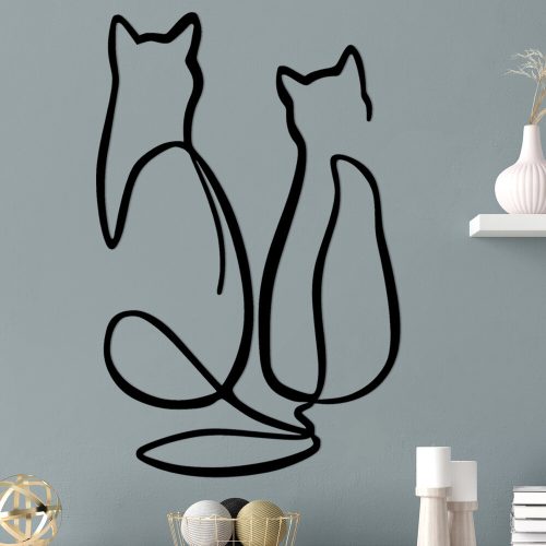 Black Metal Wall Accessory, 72 x 48 cm, 100% Metal