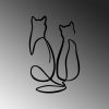 Black Metal Wall Accessory, 72 x 48 cm, 100% Metal