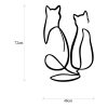 Black Metal Wall Accessory, 72 x 48 cm, 100% Metal