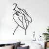 Stylish Black Metal Wall Accessory, 53x86 cm, 100% Metal