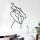 Stylish Black Metal Wall Accessory, 53x86 cm, 100% Metal