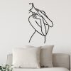 Stylish Black Metal Wall Accessory, 53x86 cm, 100% Metal