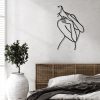 Stylish Black Metal Wall Accessory, 53x86 cm, 100% Metal